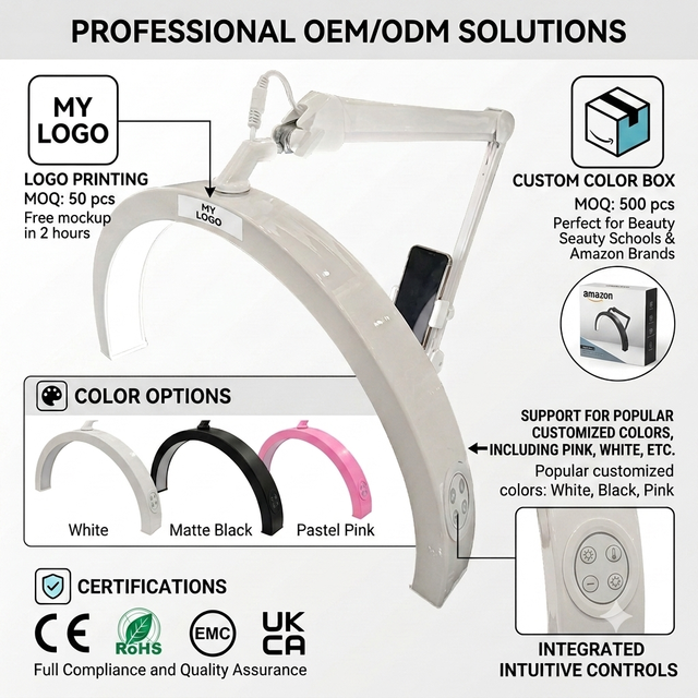 New Style Professional Adjustable Brightness Half Ring Moon Lamp LED Beauty Salon Lash Extensions Light for Facial Treatments