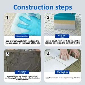 Blue Waterproof Vitrified Tile Adhesive for Interior Wall and Floor Tiles Repairing Hollow <b>Gaps</b> Strong Bonding Power - Product Image 3