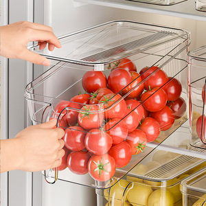 Boîte de rangement pour réfrigérateur Otsuki Shinagawa avec poignée, transparente, épaisse, de qualité alimentaire, pour la conservation des légumes et des fruits - Product Image 2