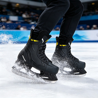 Patins à glace ajustables pour enfants, jeunes et adultes, bottes de patinage chromées, taille hiver 28-45, vente en gros d'usine OEM ODM