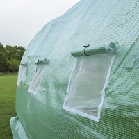 Kit de serre polytunnel monocanal à faible coût avec structure métallique, écologique et protection UV pour la croissance des plantes