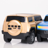 Ensemble de haut-parleurs RVB pour voiture SUV tout-terrain avec micro, haut-parleur BT 10W pour fête, système audio portable avec caisson de basses, cadeau de vacances