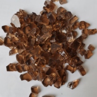 Verre de feu de 1/4 pouces verre de feu trempé à haute brillance Onyx noir réfléchissant résistant au feu roches en verre de feu trempé