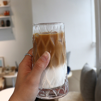 Tasse transparente de haute qualité, pour café, lait, eau, gobelet en verre à froid, 1 pièce