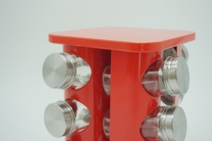 Bán Buôn Nguồn Cung Cấp Nhà Bếp Màu Đỏ Gia Vị Jar Đặt Thép Không Gỉ Nhà Bếp Gia Vị Giá - Product Image 3