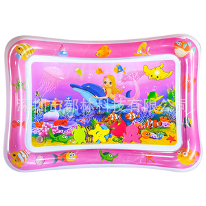 Tapis d'eau gonflable pour bébé, 2,5 cm d'épaisseur, rose, tapis de jeu éducatif pour 0-24 mois, usage domestique, jouet en plastique unisexe - Product Image 4