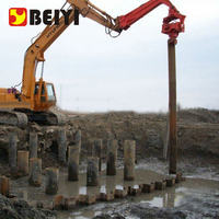 18-65T Pilote de pile hydraulique monté sur excavatrice Marteau vibrant/Pilote de pile de tôle vibrante