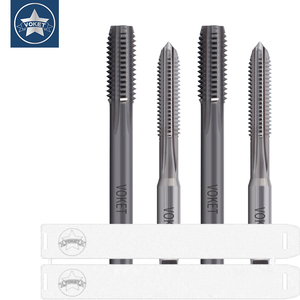 VOKET Liga Carboneto de Tungstênio Aço Straight Groove Tap UNC UNC UNC UNF 4-40 6-32 8-32 10-24 1/4 3/8 1/2 Torneiras de Rosca Máquina - Product Image 5