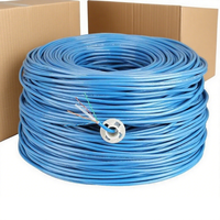 Kabel jaringan dalam ruangan kustom pabrik Denixi 305M CAT5 kabel Lan tembaga murni kualitas tinggi kabel komunikasi Internet kucing FTP
