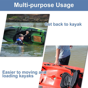 Paddle Boat Handles 4 <b>Pc</b> <b>Set</b> Plastic Side Mount Grip Black Orange Boat Accessories - Product Image 3