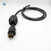Connecteur sous-marin coaxial + 6 fils électriques 75-3, connecteur étanche circulaire pour câble de robot sous-marin ROV