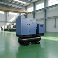 Compresseur d'air à vis à commande laser PM VFD, économe en énergie, compact, haute fiabilité, lubrifié, refroidi par air, alimenté en courant alternatif
