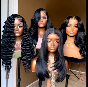 Perruque frontale en cheveux humains vierges brésiliens en gros pour femmes noires, perruque vietnamienne sans colle avec dentelle HD, cheveux ondulés naturels <span class=keywords><strong>l</strong></span>âches - Product Image 4