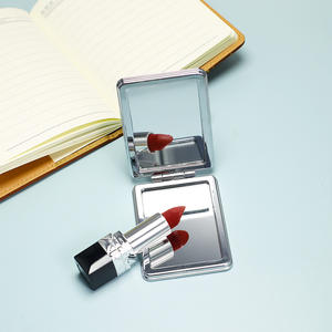 Espejo de maquillaje compacto de viaje de doble cara portátil con logotipo personalizado aumento 1X/<span class=keywords><strong>2x</strong></span> espejos cosméticos de cuero PU de bolsillo para niñas - Product Image 4