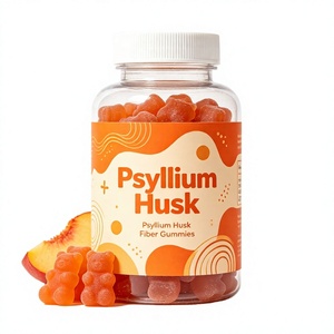 Gummies Détox Nettoyantes pour le Côlon, Fourniture d'Usine, Psyllium Husk+Graines de Lin, Véganes, Adultes, 60 Comprimés avec Gingembre et Magnésium - Product Image 1