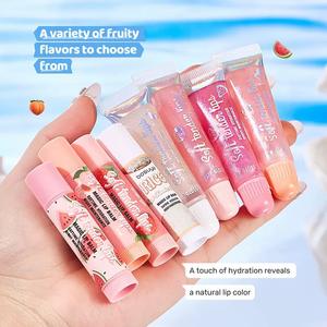 Baume à lèvres hydratant thermosensible et huile à lèvres scintillante OEM, lot de 2, avec ingrédients minéraux, saveur fruitée - Product Image 5