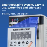 Nouvelle machine à crème glacée molle verticale commerciale 8618S, automatique, grande capacité, en acier inoxydable, pour la préparation de sundaes