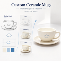 Ensemble tasse et soucoupe en céramique pour expresso, anti-fuite, sans danger pour les aliments, cadeau d'affaires pour les cafés, restaurants, hôtels