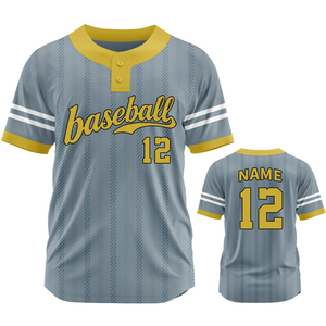 Maillot de baseball vierge en gros pour impression numérique, logo, nom, uniforme sportif, boutons cousus, maillot de baseball personnalisé pour homme Pbq2502 - Product Image 3