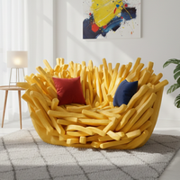 Canapé-lit confortable en forme de frites, siège original sur le thème des en-cas, doux et mignon, pour adultes et enfants, salon, chambre à coucher, meubles de détente