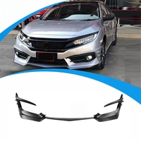 Accessoires de modification extérieure de voiture : Kit carrosserie avec aileron avant en PP et lèvre de pare-chocs inférieure pour Honda Civic 10ème génération 2016-2021