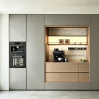 Buffet en bois intégré, style moderne minimaliste, armoire de rangement modulaire pour salle à manger, personnalisable
