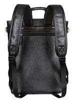 Sac à dos double épaule style coréen, sac à dos tendance pour étudiants, sac à dos pour ordinateur portable en PU écologique, imperméable, avec fermeture éclair, 20-35L