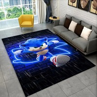 3D S-Sonics Game Cartoon-Teppich für Wohnzimmer, Schlafzimmer, Dekoration, Kinderspiel, rutschfeste Dekoration für Sofa, Fußmatte, Weihnachtsgeschenk