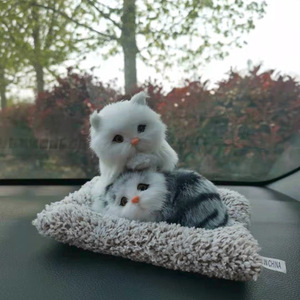 200g solide blanc Simulation mère enfant chat chien voiture ornement écologique bambou charbon de bois <span class=keywords><strong>d</strong></span>ésodorisant mignon peluche <span class=keywords><strong>d</strong></span>écoratif - Product Image 3