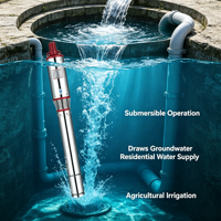 Pompe submersible multi-étages en acier inoxydable YL-D150QJD, résistante au sable, avec roue flottante de grand diamètre