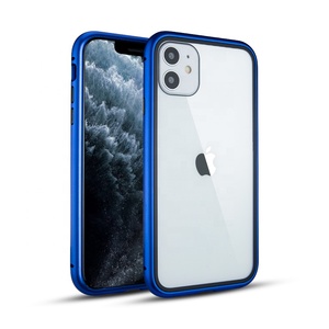 eléfono caso cobertura completa 360 imán adsorción <span class=keywords><strong>claro</strong></span> funda de vidrio templado para teléfono para Iphone/11/11pro/11pro. - Product Image 6