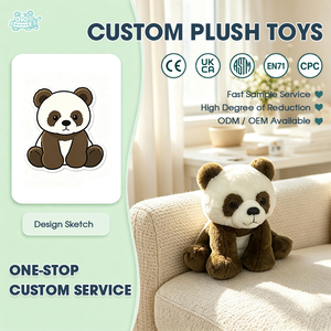 Peluche Panda Réaliste Personnalisée Assise, Jouet en Peluche pour Enfants, Cadeau, Prix d'Usine OEM ODM, Vente en Gros, Mascotte - Product Image 1