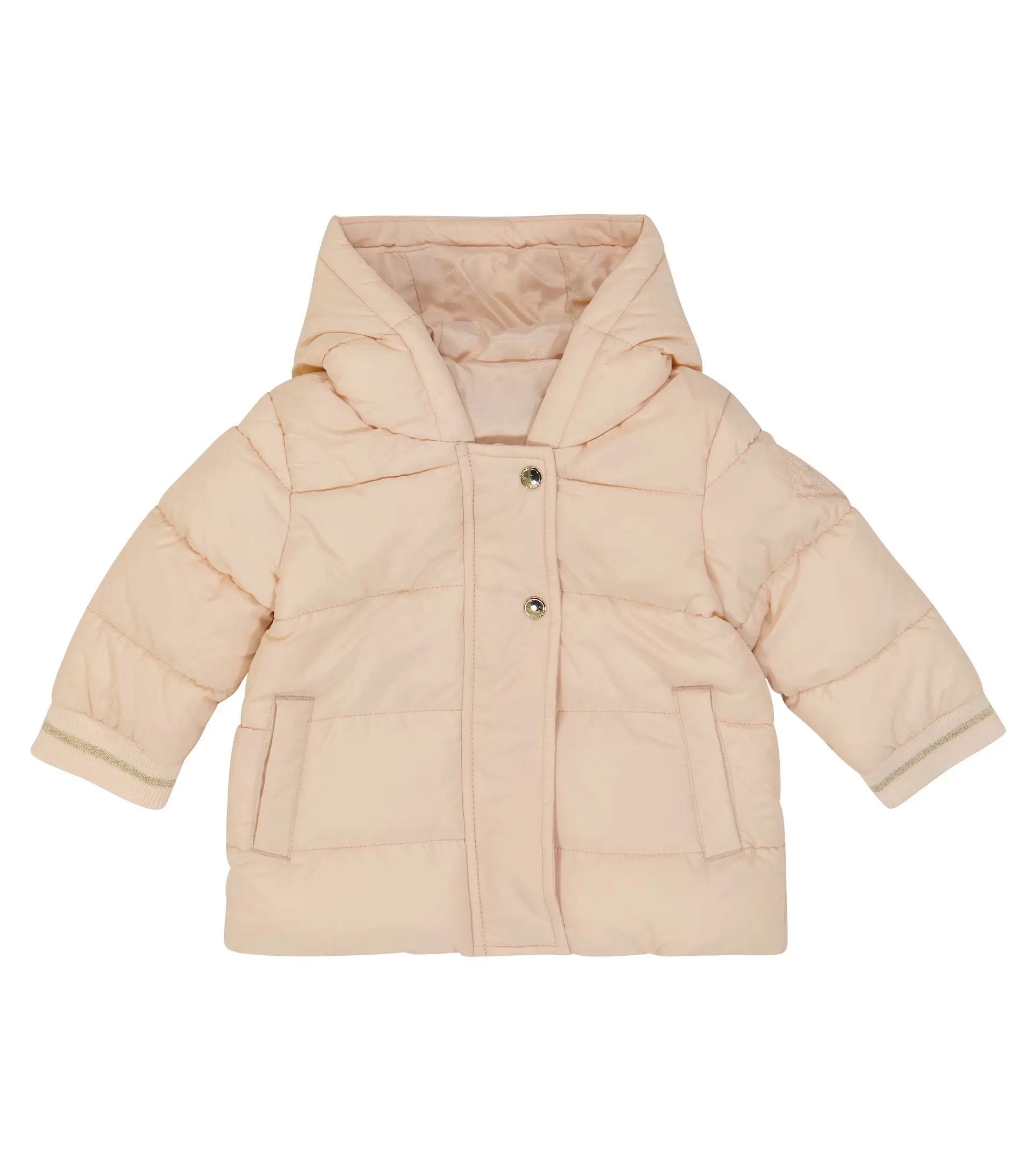 赤ちゃん淡いピンクのパッド入り外殻フグジャケット赤ちゃん幼児女の子フグコートとジャケット