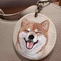 Porte-clés mousqueton personnalisé brodé, forme 3D Panda, rectangle, cochon, écologique, vente en gros, haute qualité, directement de l'usine - Meilleures ventes