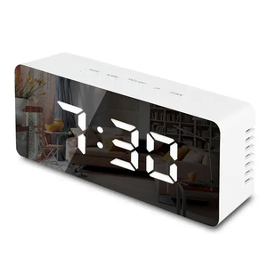 Led gương đồng hồ ° C/° F 12/24 giờ chuyển đổi snooze bảng đồng hồ hiện đại tự động mờ đồng hồ thông minh với thời gian lịch cho nhà - Product Image 3