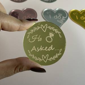 <span class=keywords><strong>2023</strong></span> proposta di matrimonio decorazione per feste disco per torta nuziale ha detto di sì I Do Cupcake Toppers - Product Image 5