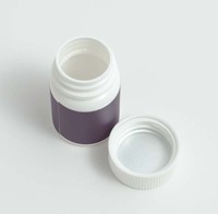 Nouvelle conception, flacon cylindrique en plastique HDPE de 1 oz (30 cc) pour pilules, capsules, vitamines, avec bouchon à vis, couleur personnalisée, modèle CC34