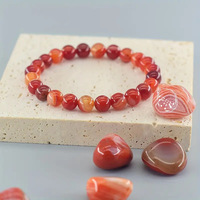 Gelang Kristal Alami 8mm Elastis Grosir, Amethyst, Tiger's Eye, Lapis Lazuli, Perhiasan Energi Penyembuhan untuk Wanita, Hadiah
