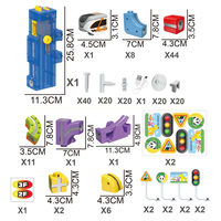 Juego de Tren Magnético, Bloques de Construcción DIY, 207 Piezas, Pista Educativa STEM con Torre Elevadora para Niños de 3+ Años, Regalo