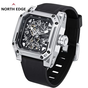 NORTH EDGE SPACE X New <b>Mechanical</b> <b>Watches</b> for Business Men ST2551 Automatic <b>Watch</b> Luxury Skeleton Silicone 10Bar - Product Image 4