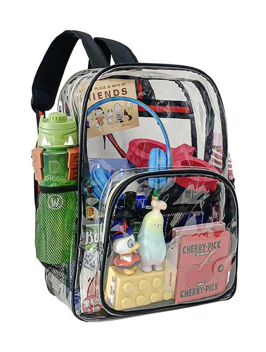 Clear Backpack Heavy Duty See Through Transparent Book Bag