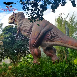 主题公园真人大小恐龙模型动画移动恐龙