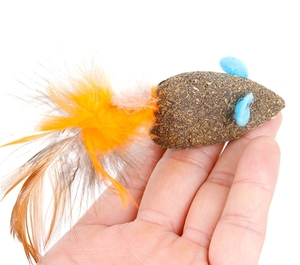 Nature Cat <span class=keywords><strong>Catnip</strong></span> <span class=keywords><strong>Mouse</strong></span> Cute Sticks Juguete para gatos activado por movimiento Dentición Juguetes limpios para gatos - Product Image 2