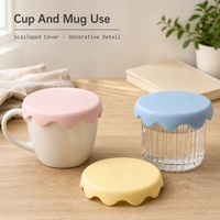 Couvre-aliments en silicone personnalisés à large ouverture avec trou pour paille, anti-fuite, pour vaisselle