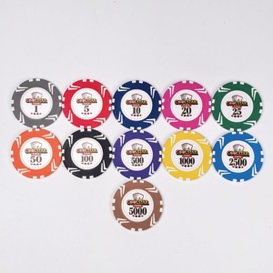 Coolstar 14g 40mm Jetons de poker de casino personnalisables avec logo laser, résistants aux chutes et durables pour le <span class=keywords><strong>jeu</strong></span> de Mahjong - Product Image 3