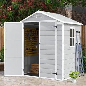 Abri de jardin étanche 4x6 pieds grande capacité, idéal pour ranger les outils d'été, avec plancher inclus - Vente chaude directe usine - Product Image 4
