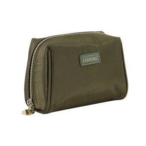 Ladies' Fashion PU Makeup <b>Bag</b> Small Travel-friendly <b>String</b> Closure with Stylish Thread Pattern Multi-Function Hangable Design - Product Image 1