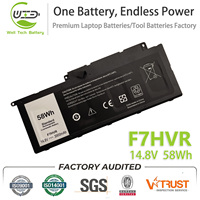 Batterie d'ordinateur portable de haute qualité F7HVR T2T3J pour Dell Inspiron 17 7737 15 7537 Series G4YJM 062VNH
