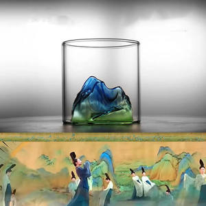 Mil millas de ríos <span class=keywords><strong>y</strong></span> montañas taza de vidrio transparente taza de <span class=keywords><strong>café</strong></span> de borosilicato soplado a mano - Product Image 6