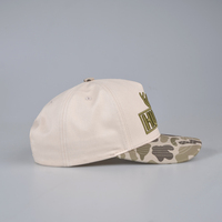 Casquette de baseball en coton camouflage canard, casquette de baseball vintage de haute qualité, casquette de baseball à 5 panneaux brodée pour hommes
